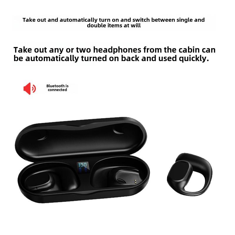 Наушники Bluetooth с костной проводимостью, не подходят для ушей, беспроводные, с длительным сроком службы, с цифровым дисплеем, спортивные наушники