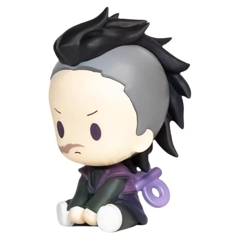 Genuine Action Figure Kimetsu No Yaiba Akaza Kochou Shinobu Genuine Action Figure Small Round Eyes Gacha Figure Model Toys