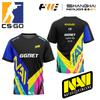 2025 Shanghai Major Navi Esports Team Uniform Men's T-shirt CS2 Game Competition Player Uniform Tops Navy Blue Champion T Shirts