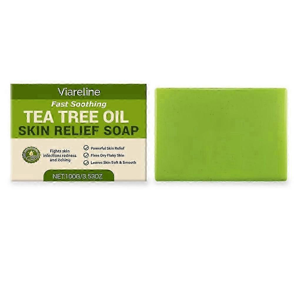 3x Tea Tree Soap for Face & Body Acne, Athlete's Foot, Tinea, Folliculitis & Ringworm Treatment