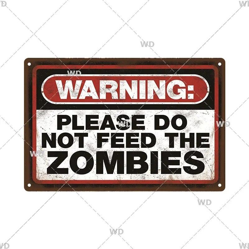 Beware Animals Dog Cat Bull Kraken Chickens Bigfoot Area Retro Tin Sign Caution Decorative Vintage Plaque Metal Poster Decor