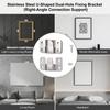10pcs Stainless Steel Hanging Brackets Interlocking Design Wall Fixing Bracket  Home