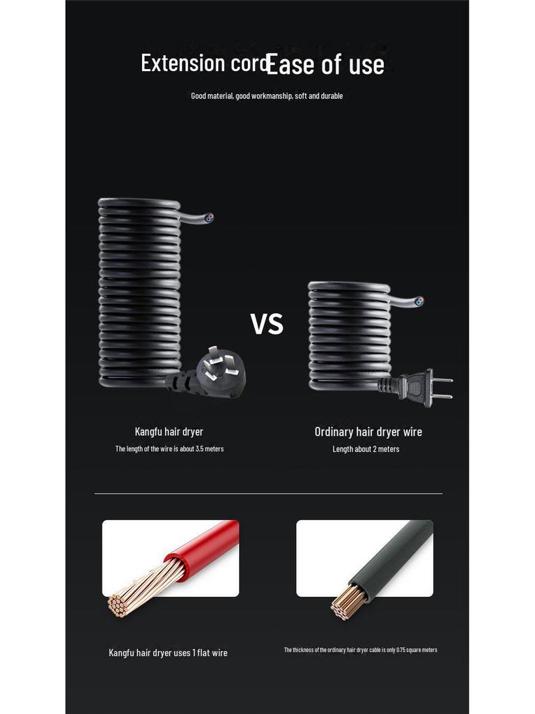 Фен высокой мощности Kangfu для дома, салона и парикмахерской
