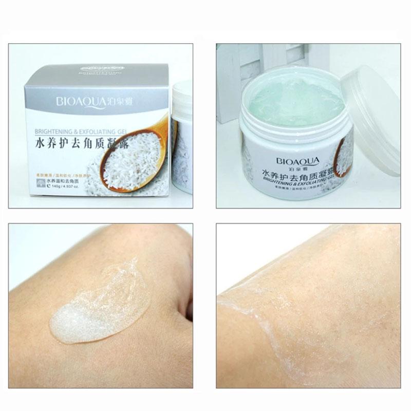 Bioaqua Отшелушивающий гель Осветляющее увлажняющее очищающее средство для лица Скрабы Здоровье кожи Красота Уход Глубокое очищение Увлажняющий уход за кожей