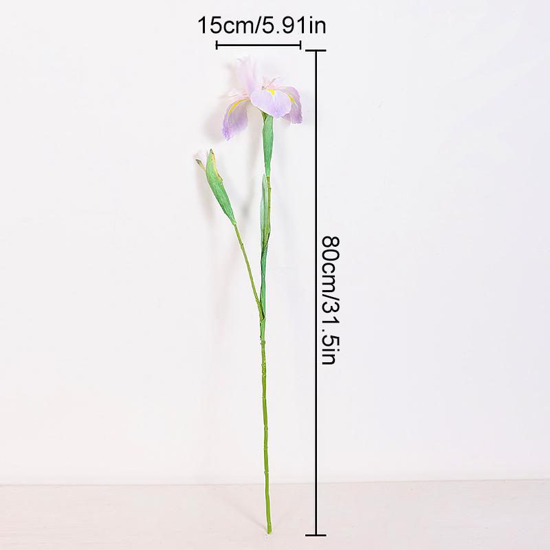 1PC Wedding Decoration Fake Flowers Flower Arrangement 2 Heads Silk Home Decor Iris Flower Branch Iris Flores Artificial Flower