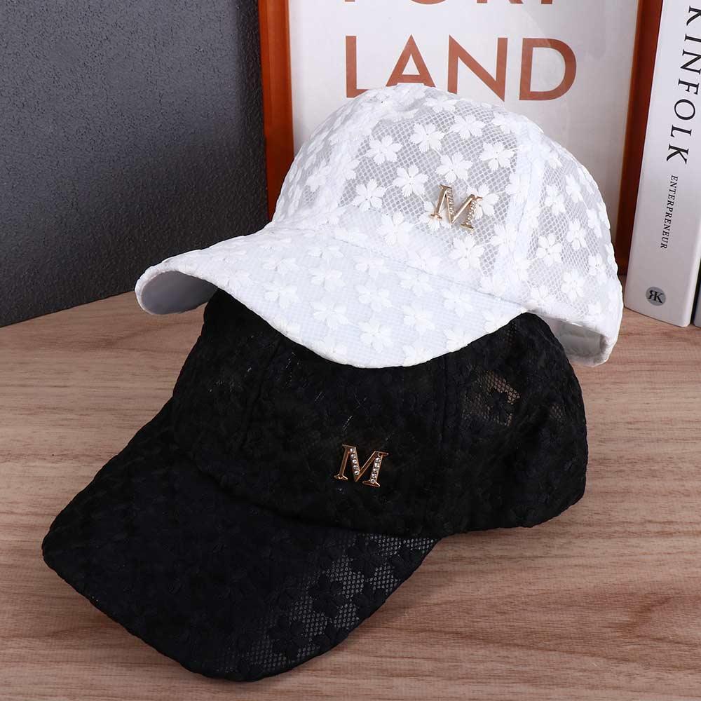 Fashion Casual Girls Women Hip Hop Korean Lace Mesh Hat Visors Cap Flower Baseball Cap