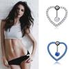 Rhinestones Stainless Steel Hollow Belly Piercing Love Navel Ring Belly Button Ring Body Jewelry