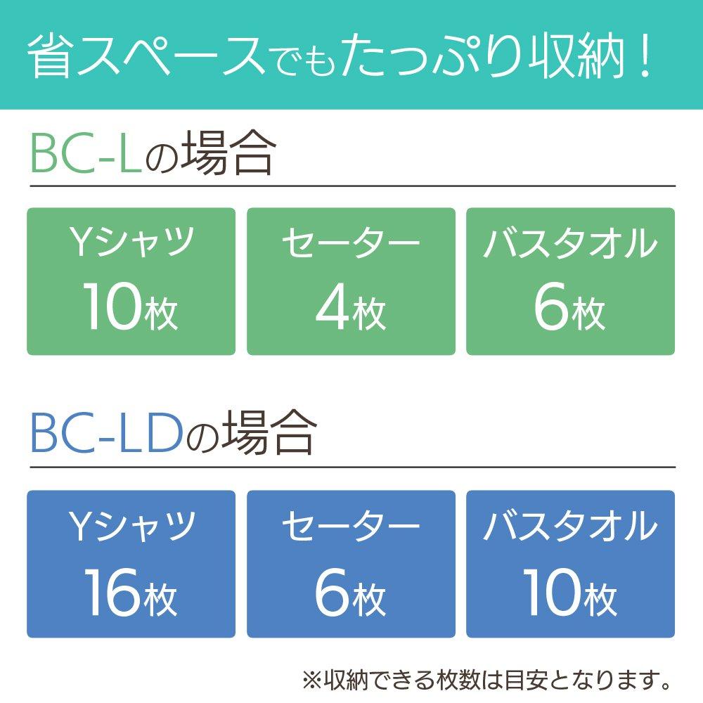 Iris Ohyama Ящик для хранения Костюм для одежды из 3 штук Контейнер для одежды Ширина 39 x Глубина 50 x Высота Размер для шкафа 23,2 см Гардеробная Белый/Прозрачный BC-L 1)L