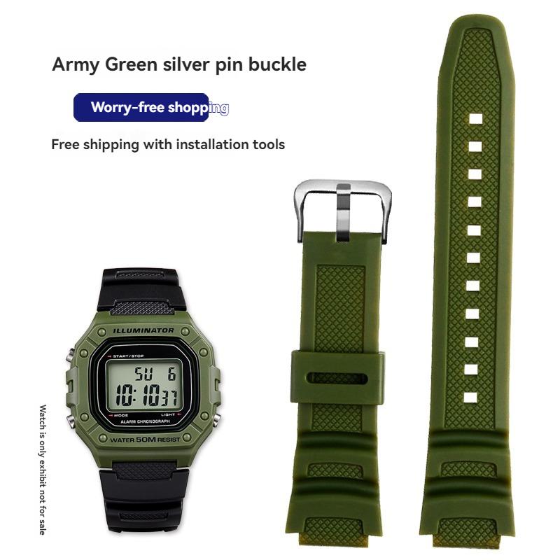 Ремешок из смолы и силикона W218H для часов Casio AE-1200 AE-1100 SGW-300 SGW-400 MRW200, Сменный ремешок, Спортивный браслет