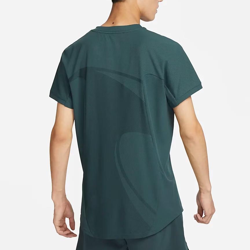 Nike Мужская теннисная футболка Dri-FIT ADV Rafa Crew, темно-зеленая, DV2878-328