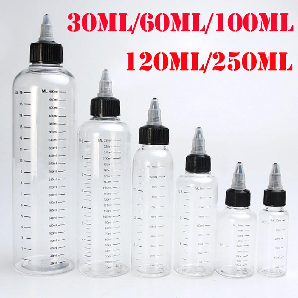 Container Squeezable Transparent Refillable Bottles Dropper Bottles Tattoo Ink Bottles Makeup Tools