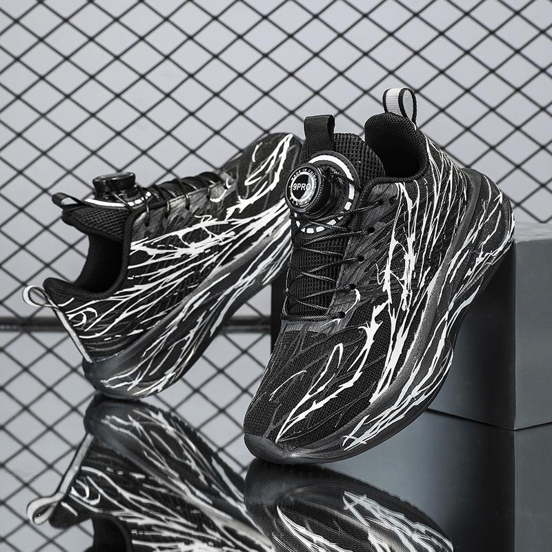 New Children's Casual Running Shoes Soft Elastic Comfortable Mesh Shoes Primary School Students Non-slip Wear-resistant Professional Running Shoes Boy