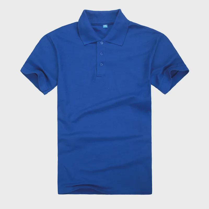 Рубашка поло с короткими рукавами и лацканами, 200 г/м²: Удобные, дышащие, однотонные, идеально подходят для работы и отдыха.