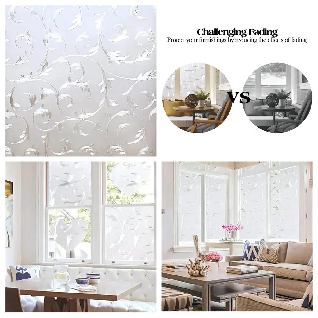 Пленка для защиты окон от статического электричества, неклейкая пленка для окон, матовое стекло, дверь в ванную комнату, декоративная пленка для защиты от несанкционированного доступа