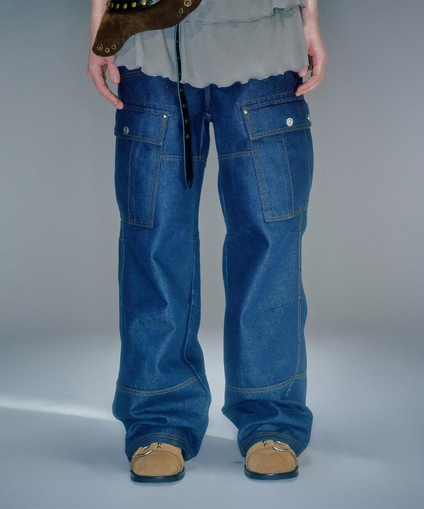 Beikeonteuakaibeu Wayen Military Cargo Pants Deep Blue