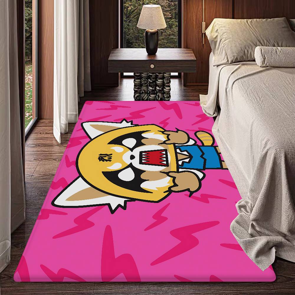 A-Aggretsuko Bathroom Mat Kids Room Bedroom Decoration Balcony Anti-Slip Doormat Living Room Welcome Rug