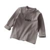 Baby Warm Top Long Sleeved Elastic T-Shirt Solid Color Kids Top