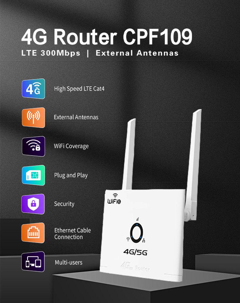 Беспроводной 4G LTE роутер со слотом для SIM-карты для домашнего WiFi-sharing