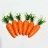 Lifelike Fake Carrots Glitter Easter Ornaments 6Pcs Kitchen Photography Props