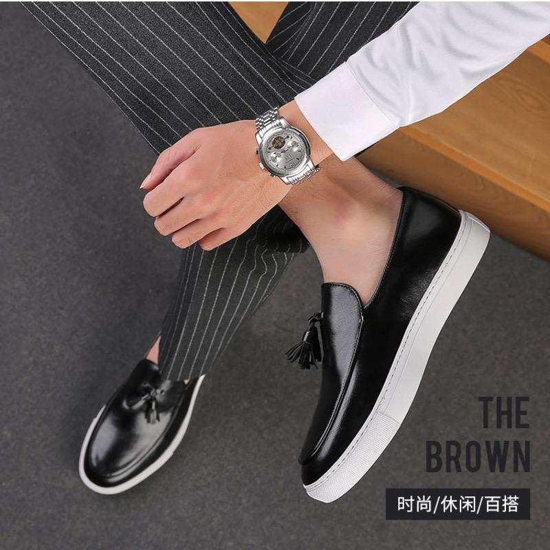 Мужская кожаная обувь Мода Италия Повседневная обувь Деловая офисная обувь Комфортная обувь для вождения для мужчин Слипоны Лоферы Большой размер