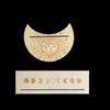 Decor Moon Shape Rectangle Card Wooden Stand for Tarot Wood Display A Set Altar Stand