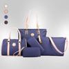 Women's European & American Stylish Arrow Pattern Large Shoulder Crossbody Handbag - 5-Piece Set