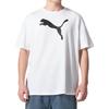 Puma Футболка Teamrise с логотипом и принтом в американском винтажном стиле, дышащая, прямого кроя, с круглым вырезом и коротким рукавом, мужская, белая 658705-04