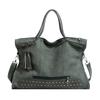 Women's Leather Shoulder Bag Rivet Tassel Bag Women's Portable Crossbody Tote Bag