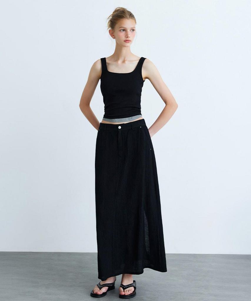 MIXXO Макси-юбка с эластичной талией и фактурой на спине_Miwwhg81Aa