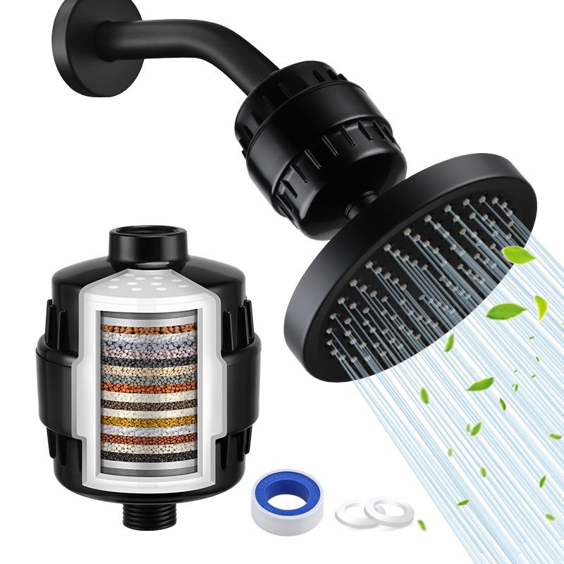 Shower Head Pre-shower Filter Large Flow to Remove Residual Chlorine 15-20 Level Skin Care Shower Water Purifier