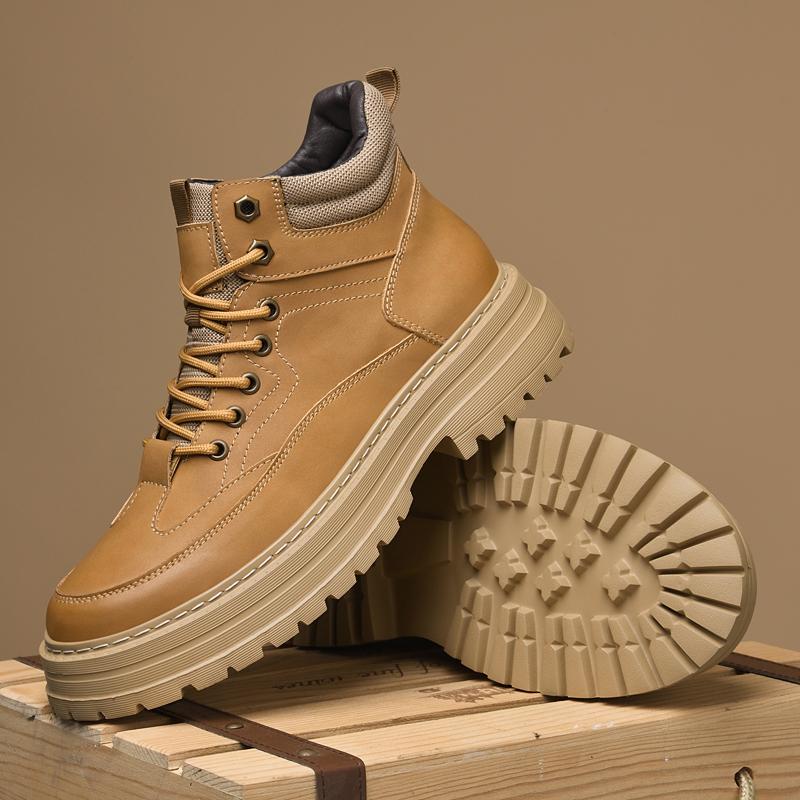 Мужские кроссовки из натуральной кожи, высокие ботинки для походов на открытом воздухе, нескользящие мужские ботинки для пустыни, мужские мотоциклетные ботинки класса люкс