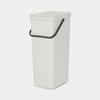 Pattumiera - BRABANTIA - Sort & Go - 40 L - Rectangulaire - Plastique - Gris Clair