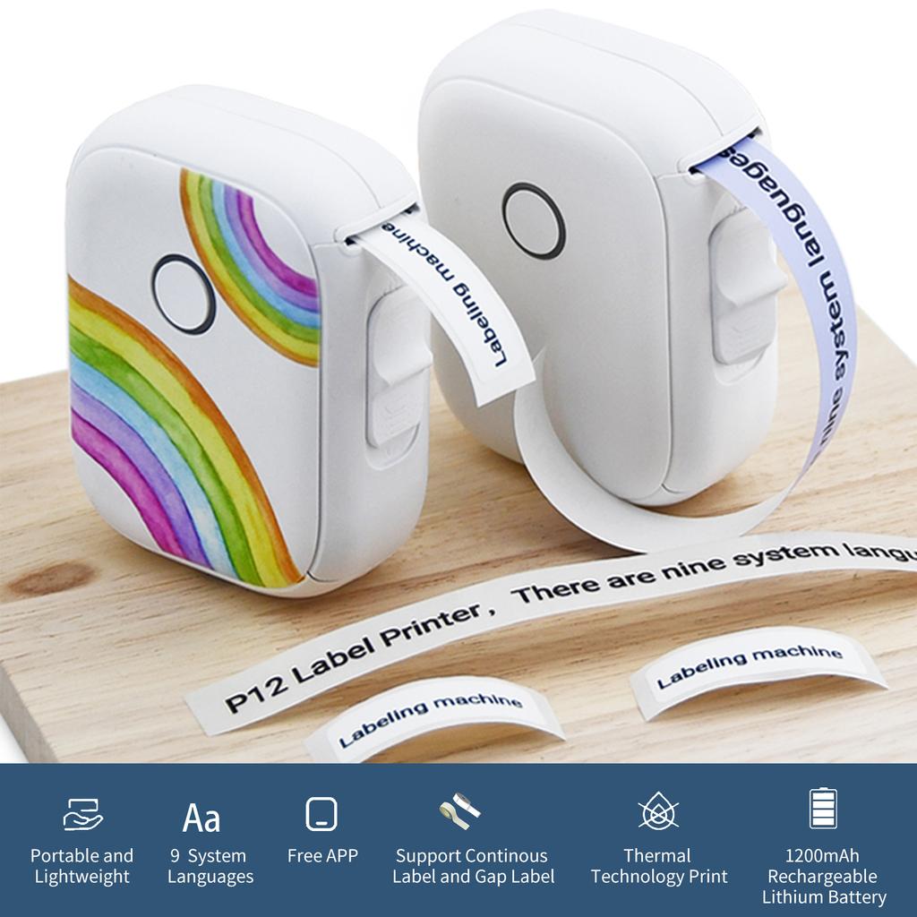 Mini Label Maker Machine Pocket Labeler Sticker Thermal Printer for Organizing Adhesive Tag DIY