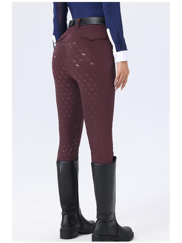 Women's Full Seat Silicone Anti-Slip Breeches: Breathable, Quick-Drying, Moisture-Wicking, High Elasticity Equestrian Pants
