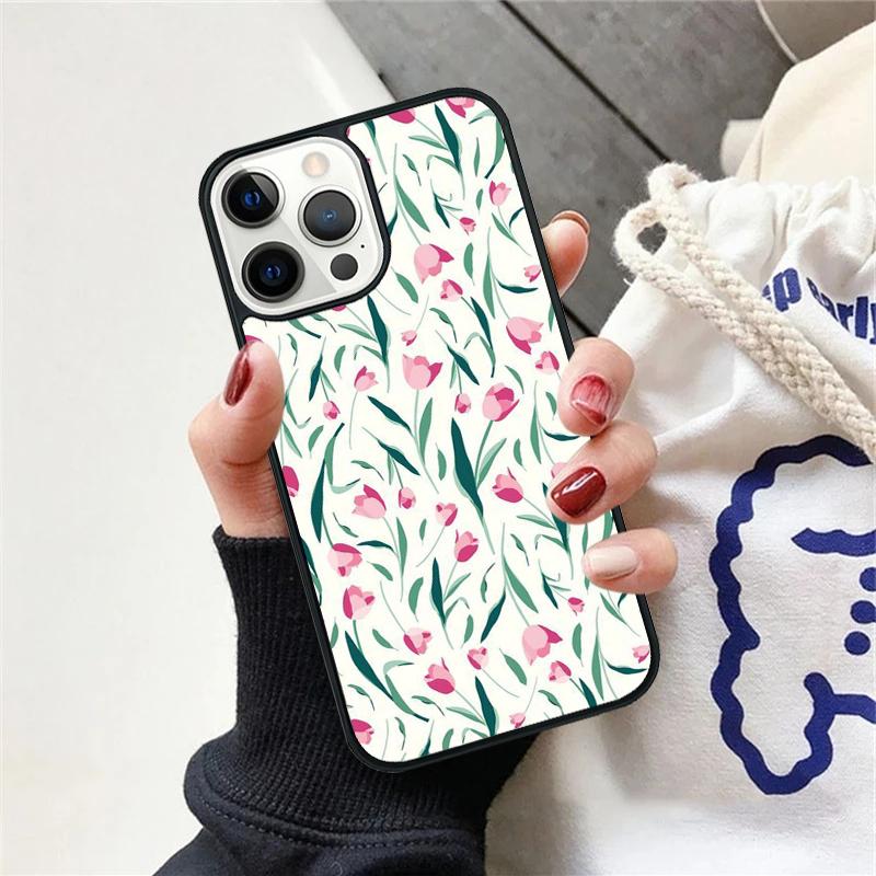 Чехол для телефона с цветами тюльпанов, весна, для iPhone 17 Air 15 16 Чехол 11 13 14 Pro Max 12 Plus Max Fundas