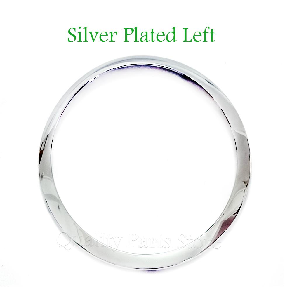 NEW For Cooper F55 F56 F57 2014-2021 Gloss Black/Silver Plated Headlight Ring Bezel Trim Surround Cover 51137300631 51137300632