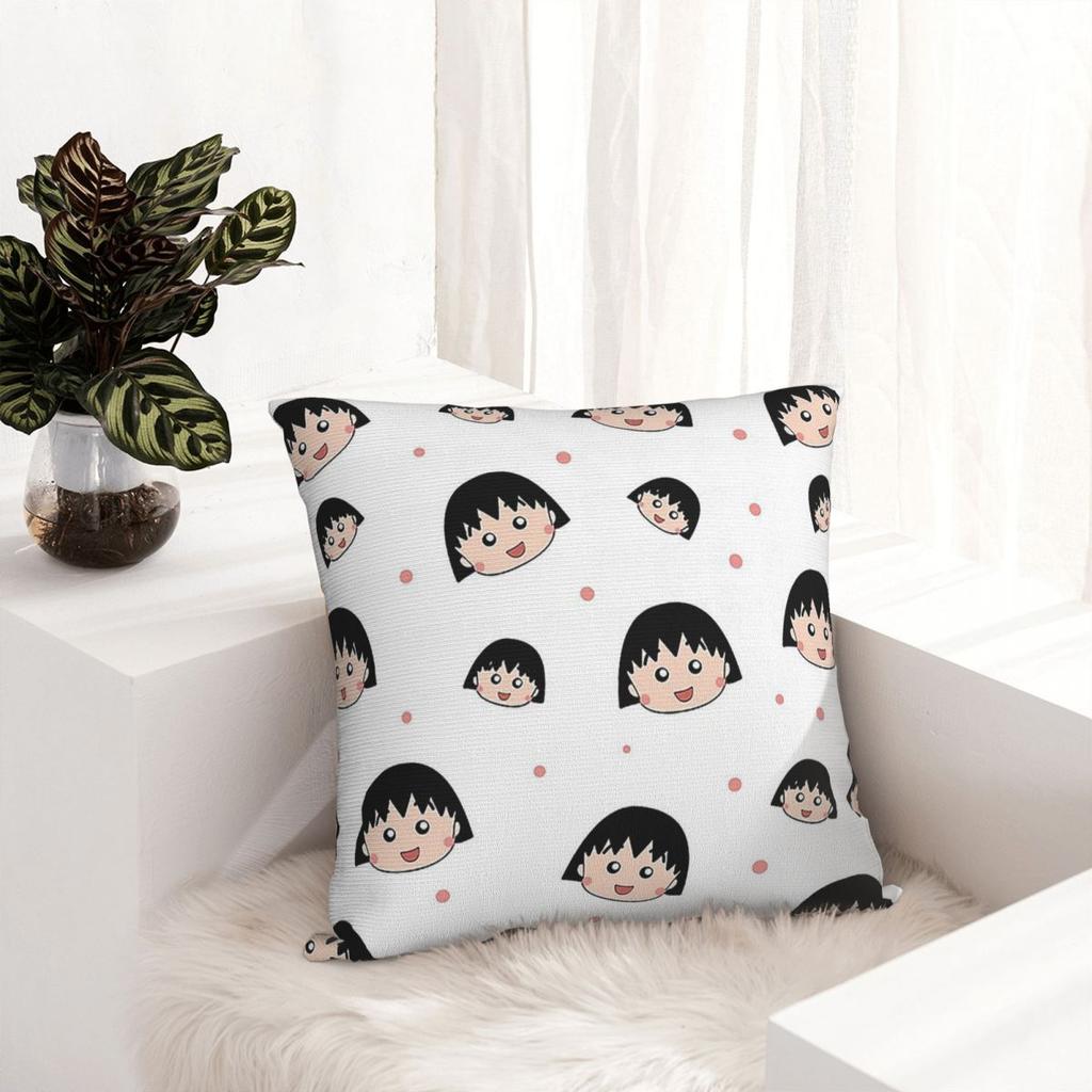 Chibi Maruko Chan Square Pillowcase Cushion Cover Pillow Case Throw Pillow Cover For Home Bedroom Car