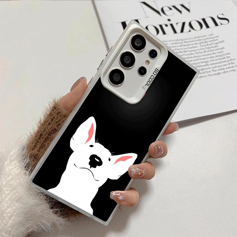 Бультерьер Собака Милые Щенки Мягкий Чехол для Телефона для Samsung Galaxy S24 S25 FE S26 Edge S23 Ultra S22 Plus S21 + Ударопрочный Чехол B