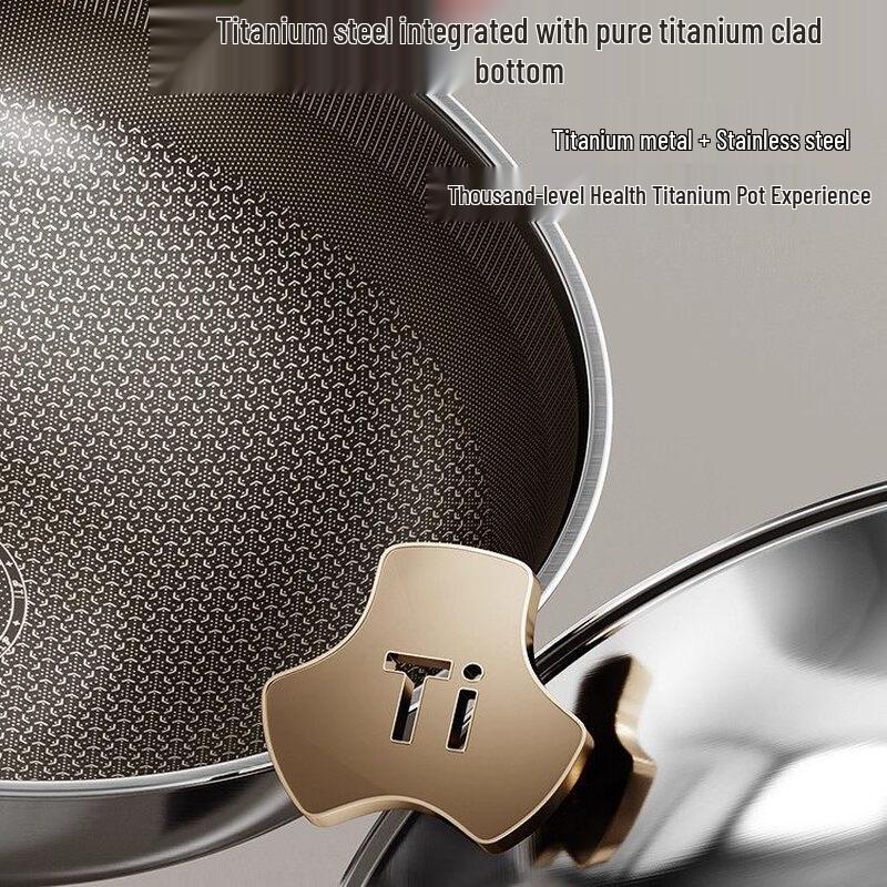 WuTuo 316L Stainless Steel Non-stick Titanium Wok