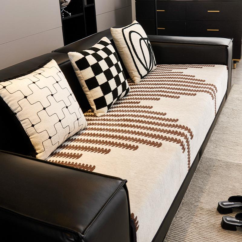 Light Luxury High-Grade Sofa Cushion Four Seasons Universal Non-Slip Leather Sofa Seat Cover Cover Dedicated Cover Towel