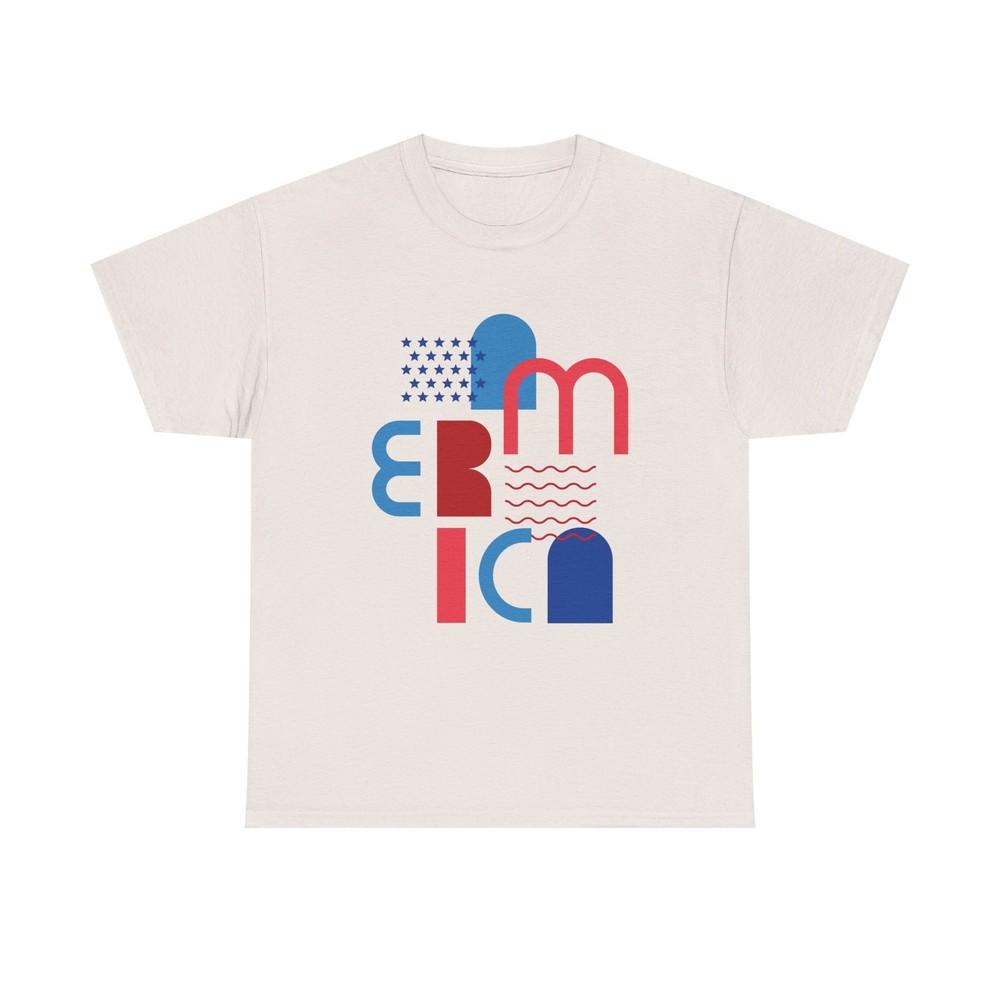 Unisex Cotton T-shirt Vintage style Americana Graphic Tee / Retro Casual Fashion Shirt