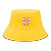 Bucket Hat With Bowknot Pattern Print , Sun Cap Trendy Summer Candy Color Beach Hat