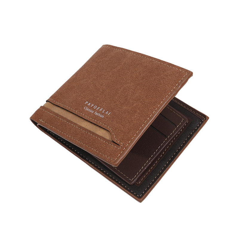Винтажный мужской модный деловой короткий кошелек с отделениями для карт, многофункциональный мягкий держатель для кредитных карт из ПУ, кошельки, зажим для денег