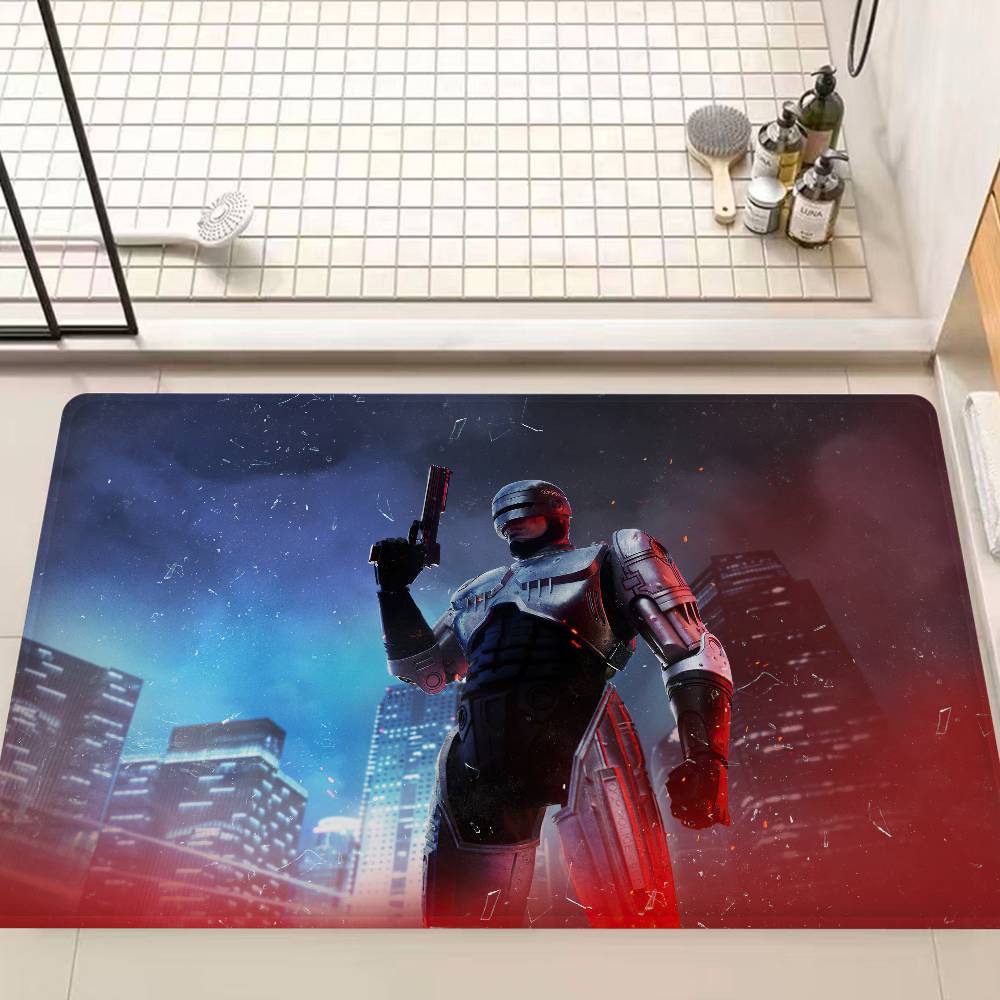 Боевик Р-Робокоп Коврик для ванной Детская комната Спальня Декорация Балкон Противоскользящий Придверный коврик Гостиная Приветственный коврик