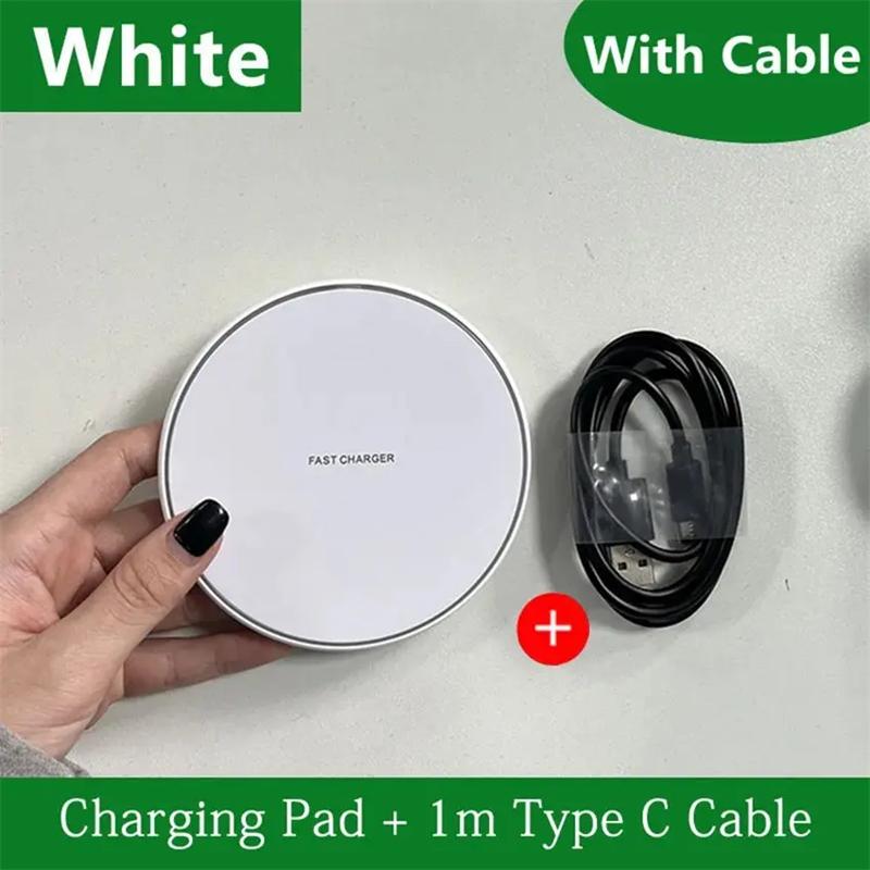 30W Wireless Charger Pad Stand for iPhone 16 15 14 13 12 Pro Max Samsung Xiaomi Phone Chargers Induction Fast Charging Dock Station