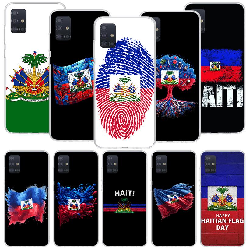 Haiti Haitian Flag Phone Case For Samsung Galaxy A52 A32 A22 A12 A02S A50S A30S A51 A31 AA71 Note 20 Ultra 10 S10 Plus Galaxy A5
