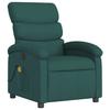VidaXL Reclining Massage Armchair Dark Green Fabric 371707