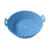 Silicone Air Fryer Liner Round Non-Stick Air Fryer Basket High-temperature Resistant Baking Pan with Oil Drain Grooves