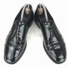 80s Vintage NUNN BUSH leather straight tip business shoes black size 7 (25.0) Goodyear welt(USED)