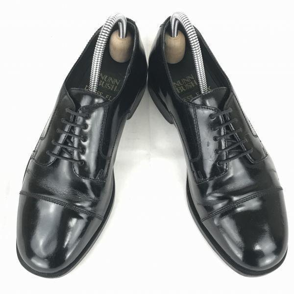 80s Vintage NUNN BUSH leather straight tip business shoes black size 7 (25.0) Goodyear welt(USED)